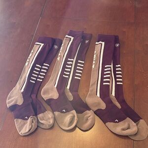 Ariat Men’s Slimline Performance Socks Windsor/Woodsmoke